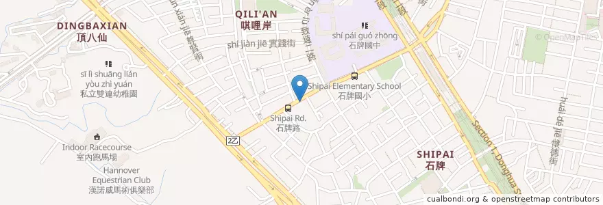 Mapa de ubicacion de 華南商業銀行 en Taiwan, Nuova Taipei, Taipei, Distretto Di Beitou.