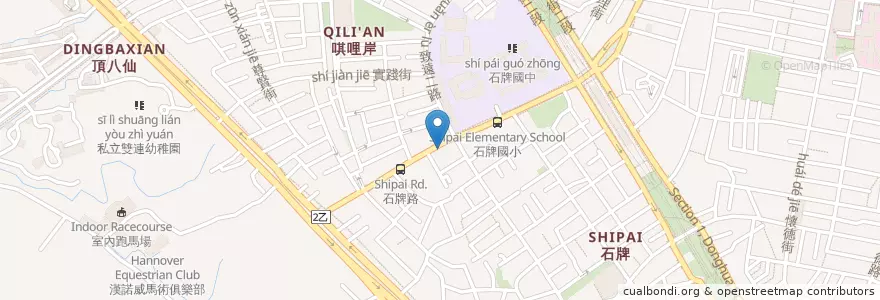 Mapa de ubicacion de 陽信商業銀行 en Taiwan, New Taipei, Taipei, Beitou.