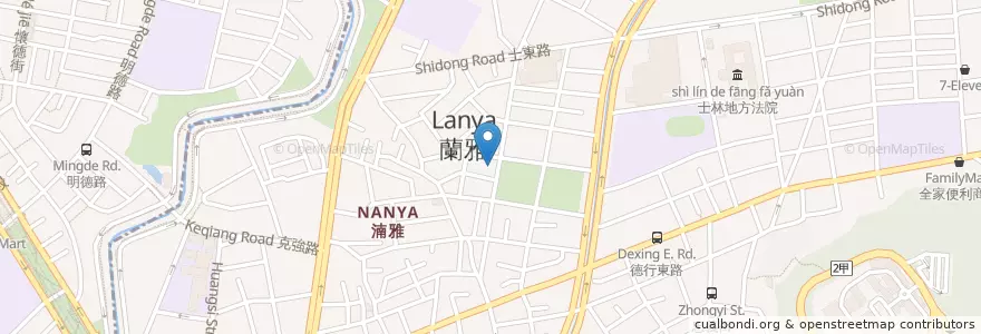 Mapa de ubicacion de 板信商業銀行 en تایوان, 新北市, تایپه, 士林區.