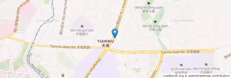Mapa de ubicacion de 臺灣銀行 en 臺灣, 新北市, 臺北市, 士林區.