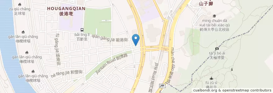 Mapa de ubicacion de 瑞興商業銀行 en Tayvan, 新北市, Taipei, 士林區.