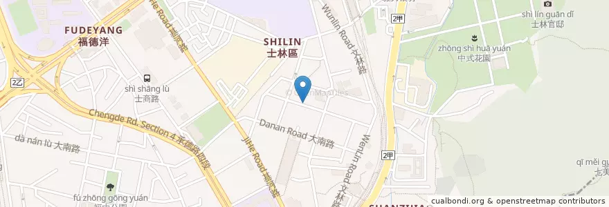 Mapa de ubicacion de 陽信商業銀行 en Taiwan, Nuova Taipei, Taipei, 士林區.