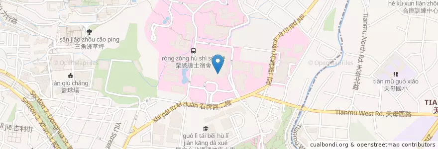 Mapa de ubicacion de 合作金庫商業銀行 en Taiwan, 新北市, Taipei, 北投區.