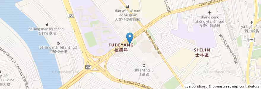 Mapa de ubicacion de 合作金庫商業銀行 en Tayvan, 新北市, Taipei, 士林區.