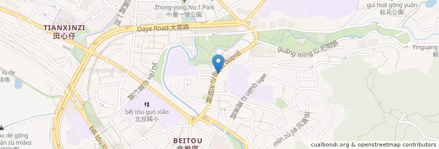 Mapa de ubicacion de 永豐商業銀行 en 臺灣, 新北市, 臺北市, 北投區.