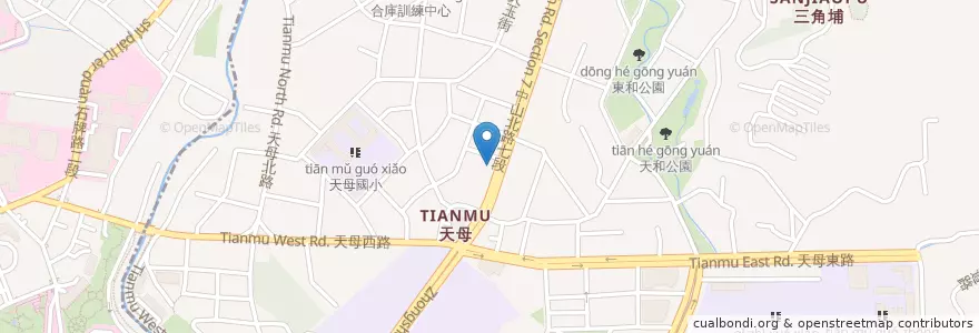 Mapa de ubicacion de 臺灣新光商業銀行 en Taïwan, Nouveau Taipei, Taipei, 北投區, District De Shilin.