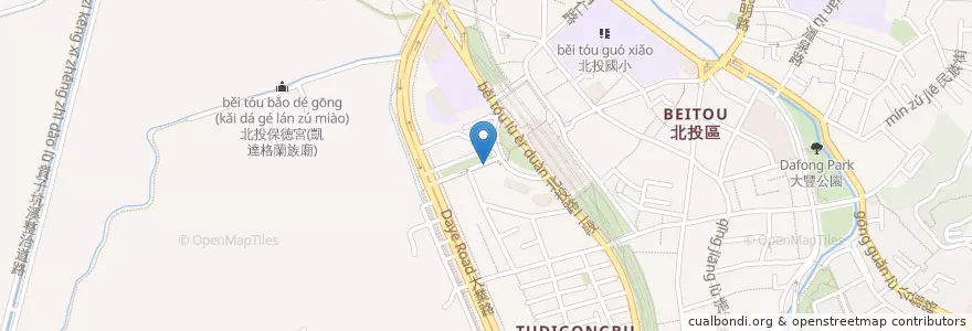 Mapa de ubicacion de 彰化商業銀行 en Тайвань, Новый Тайбэй, Тайбэй, 北投區.