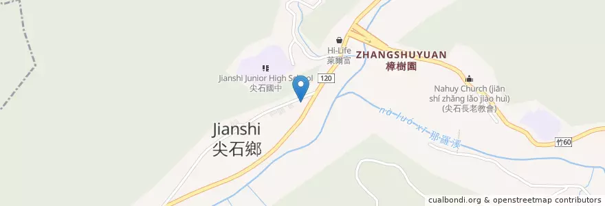 Mapa de ubicacion de 台灣中油 en Tayvan, 臺灣省, 新竹縣, 尖石鄉.