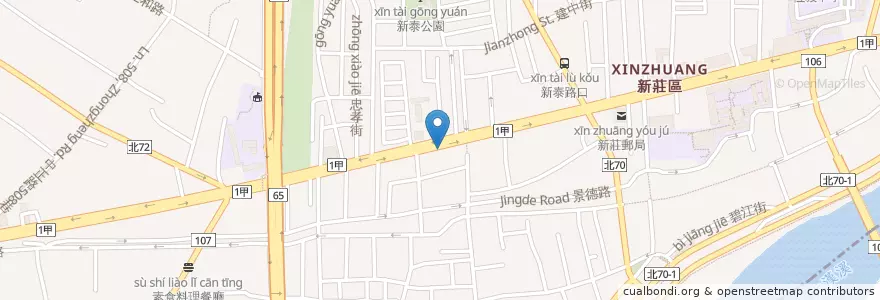 Mapa de ubicacion de 玉山商業銀行 en Taïwan, Nouveau Taipei, Hsinchuang.