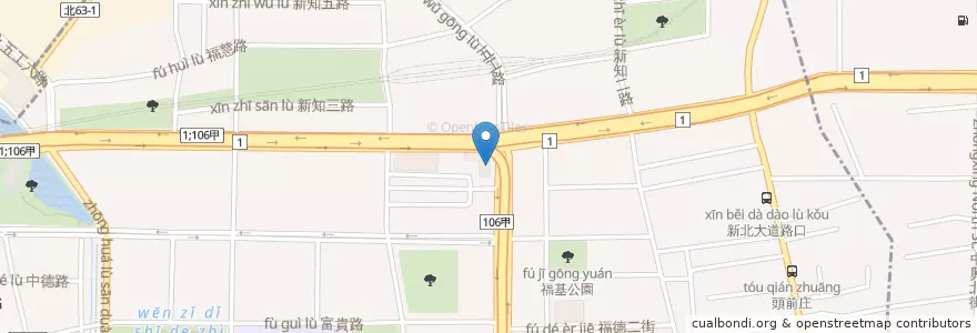 Mapa de ubicacion de 聯邦商業銀行 en Taïwan, Nouveau Taipei, Hsinchuang.