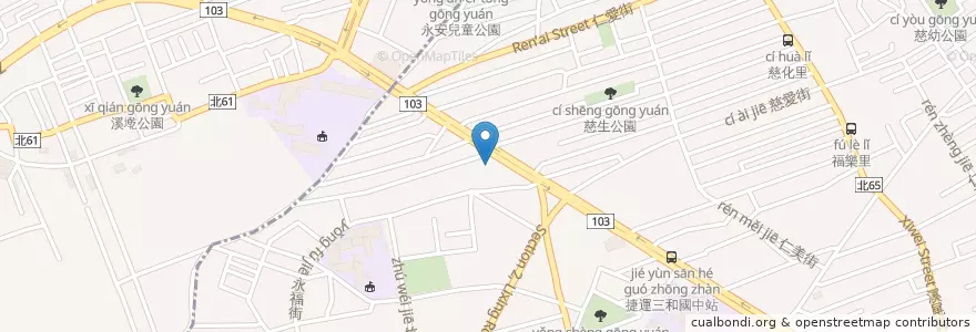 Mapa de ubicacion de 玉山商業銀行 en 타이완, 신베이 시.