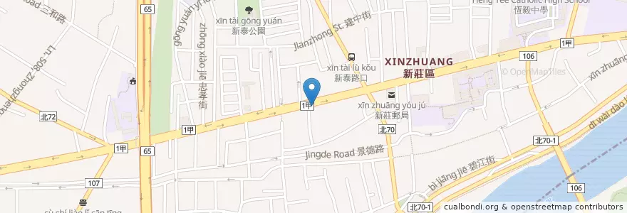 Mapa de ubicacion de 永豐商業銀行 en 台湾, 新北市, 新荘区.