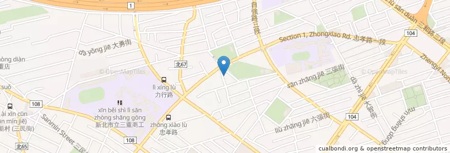 Mapa de ubicacion de 台北富邦商業銀行 en 타이완, 신베이 시.