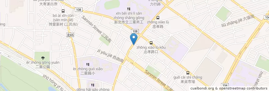 Mapa de ubicacion de 聯邦商業銀行 en Тайвань, Новый Тайбэй.