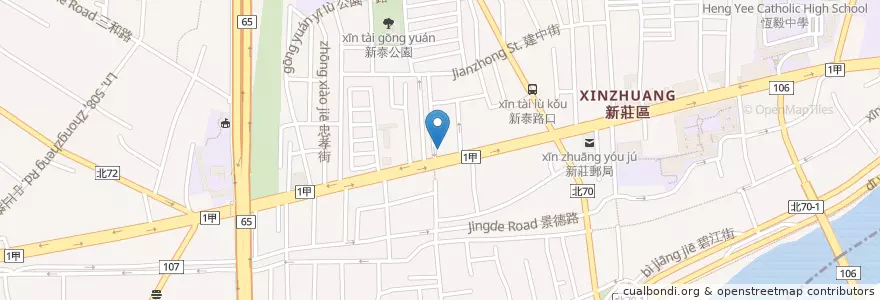 Mapa de ubicacion de 第一商業銀行 en 臺灣, 新北市, 新莊區.