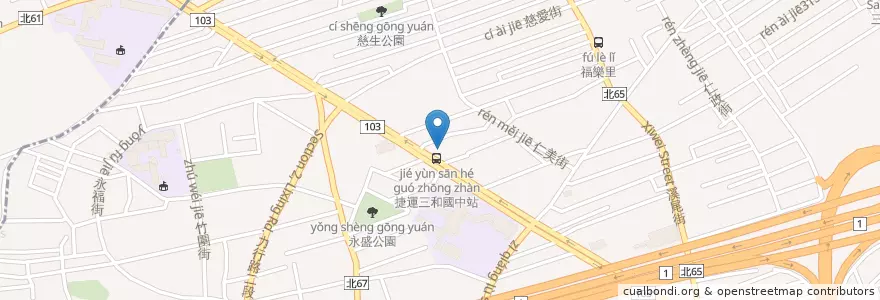 Mapa de ubicacion de Cathay United Bank en Taiwan, New Taipei.