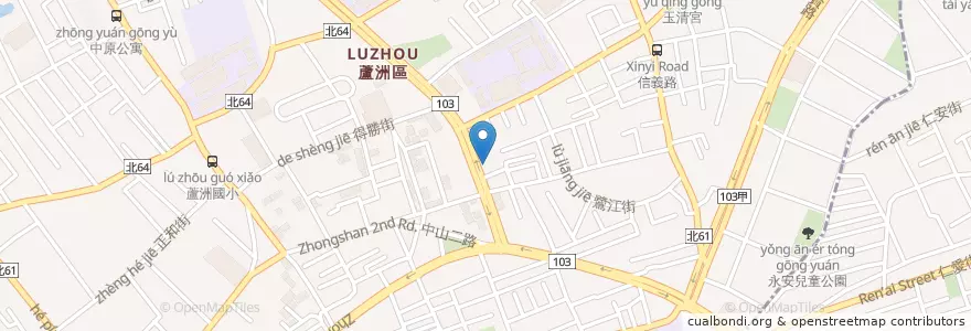 Mapa de ubicacion de 遠東國際商業銀行 en 타이완, 신베이 시, 루저우 구.