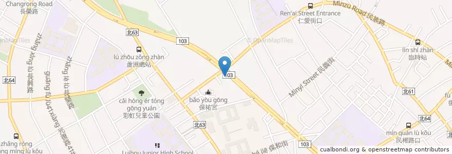 Mapa de ubicacion de 上海商業儲蓄銀行 en Taiwan, Neu-Taipeh, Luzhou.
