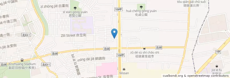 Mapa de ubicacion de 元大商業銀行 en 타이완, 신베이 시, 신좡 구.