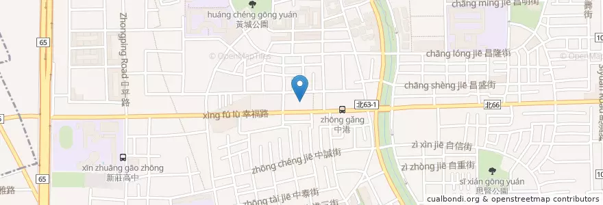 Mapa de ubicacion de 第一商業銀行 en Taiwan, 新北市, 新莊區.