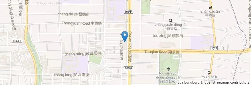 Mapa de ubicacion de 日盛國際商業銀行 en 타이완, 신베이 시, 신좡 구.