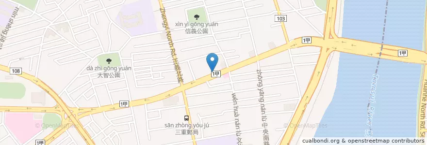 Mapa de ubicacion de 臺灣土地銀行 en Taiwan, Neu-Taipeh.