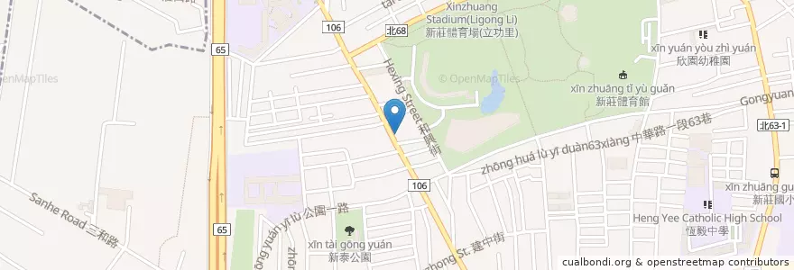 Mapa de ubicacion de 元大商業銀行 en تایوان, 新北市, 新莊區.
