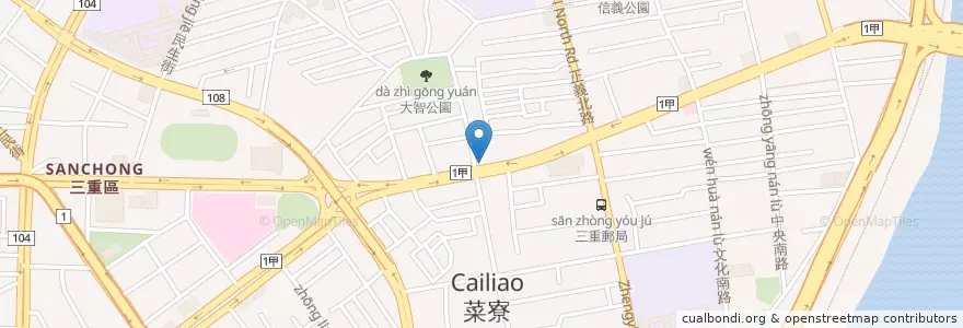 Mapa de ubicacion de 第一商業銀行 en Taiwan, Nuova Taipei.