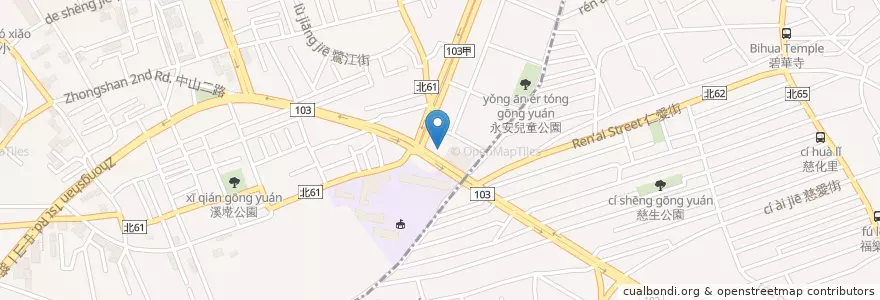 Mapa de ubicacion de 元大商業銀行 en Тайвань, Новый Тайбэй.