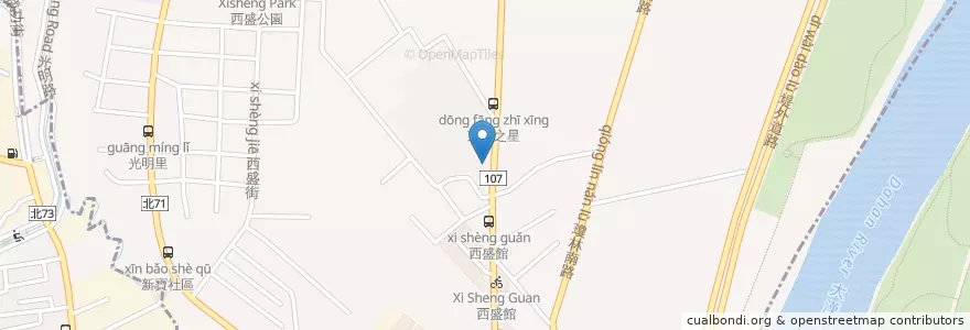 Mapa de ubicacion de 彰化商業銀行 en Тайвань, Новый Тайбэй, 新莊區.