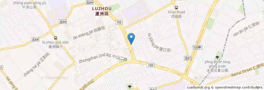 Mapa de ubicacion de 永豐商業銀行 en تايوان, تايبيه الجديدة, 蘆洲區.