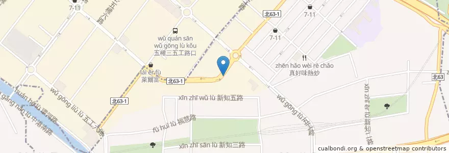 Mapa de ubicacion de 彰化商業銀行 en 台湾, 新北市.