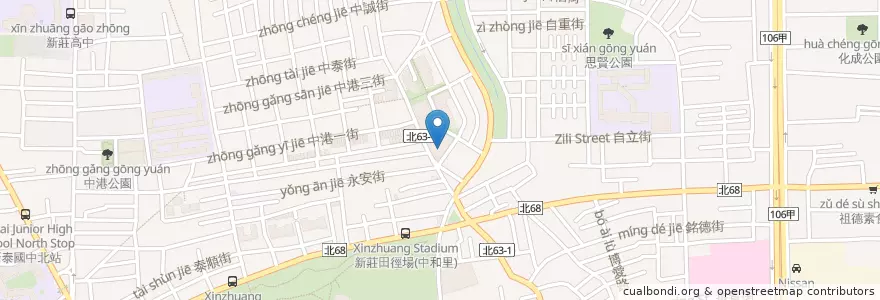 Mapa de ubicacion de 聯邦商業銀行 en 台湾, 新北市, 新荘区.