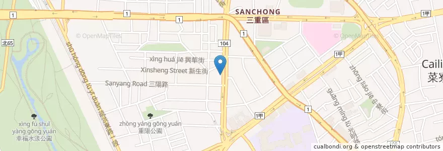 Mapa de ubicacion de 臺灣土地銀行 en 臺灣, 新北市.