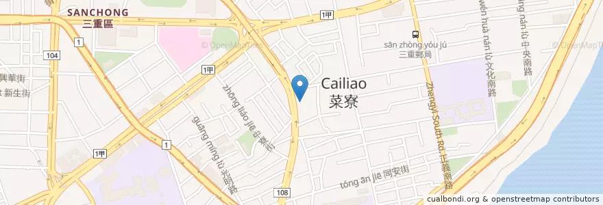 Mapa de ubicacion de 彰化商業銀行 en 타이완, 신베이 시.