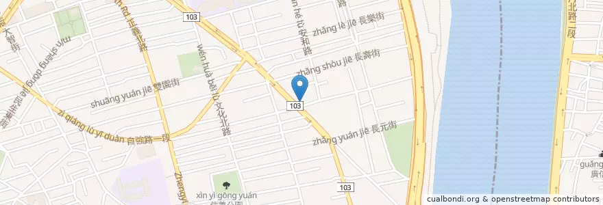 Mapa de ubicacion de 合作金庫商業銀行 東三重分行 en Taiwan, Nuova Taipei.