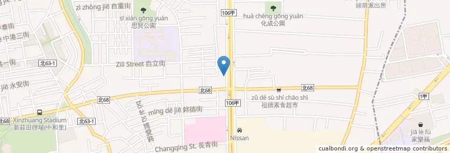 Mapa de ubicacion de 兆豐國際商業銀行 en تايوان, تايبيه الجديدة, 新莊區.