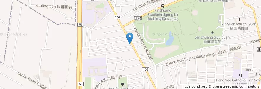 Mapa de ubicacion de 星展(台灣)商業銀行 en تايوان, تايبيه الجديدة, 新莊區.