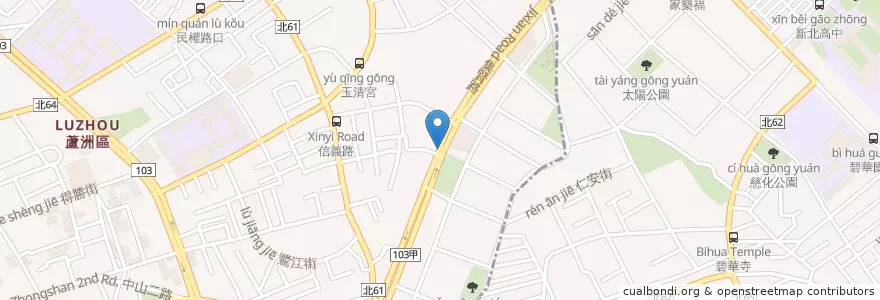 Mapa de ubicacion de 滙豐(台灣)商業銀行 en Taiwan, New Taipei, Luzhou District.