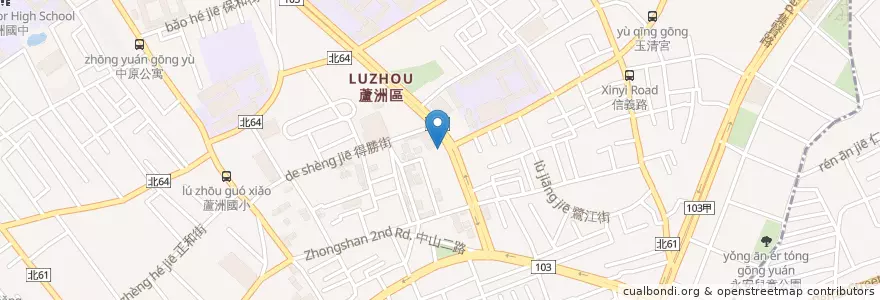 Mapa de ubicacion de 台北富邦商業銀行 en Tayvan, 新北市, 蘆洲區.