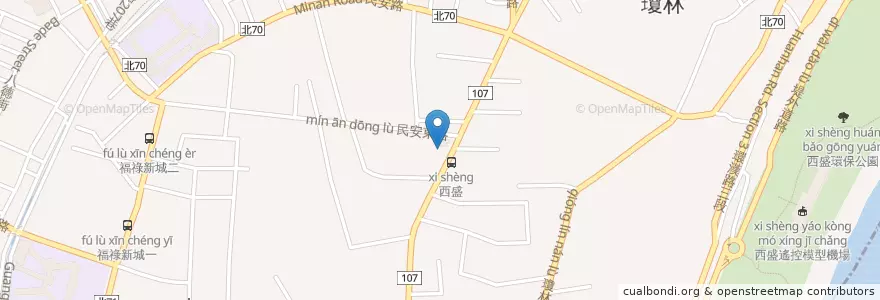 Mapa de ubicacion de 合作金庫商業銀行 en تایوان, 新北市, 新莊區.