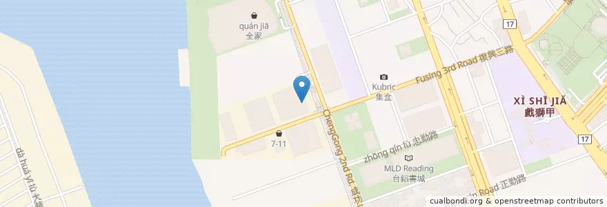 Mapa de ubicacion de 台新國際商業銀行 en تايوان, كاوهسيونغ, 前鎮區.