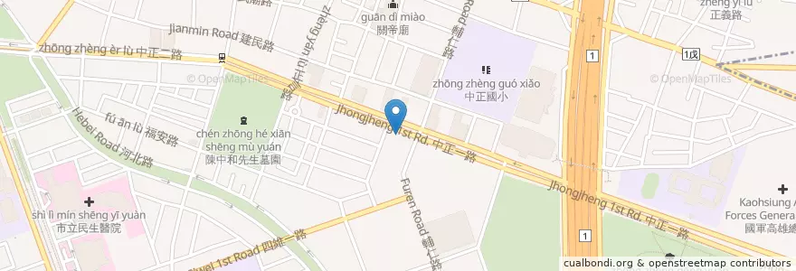 Mapa de ubicacion de 國光客運中正站 en 臺灣, 高雄市, 苓雅區.