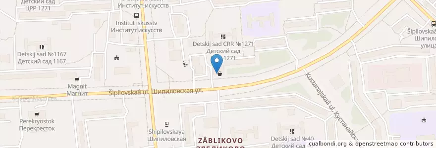 Mapa de ubicacion de Лерик-2000 en روسيا, Центральный Федеральный Округ, Москва, Южный Административный Округ, Район Зябликово.