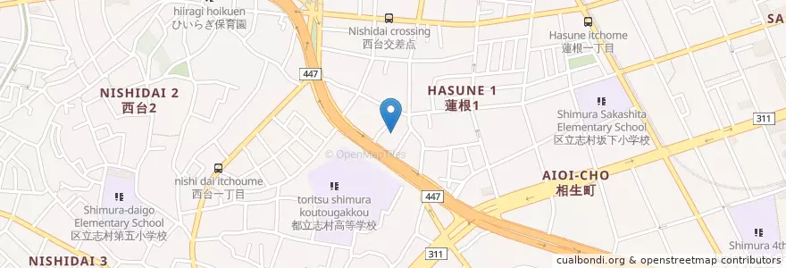 Mapa de ubicacion de 蓮華寺 en ژاپن, 東京都, 板橋区.