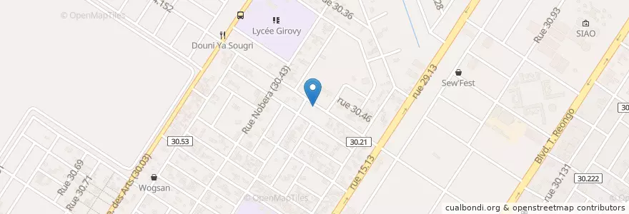 Mapa de ubicacion de Centre d'éveil et d'éducation préscolaire en 布基纳法索, Centre, Kadiogo, 瓦加杜古.