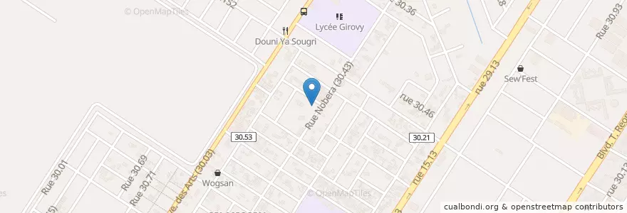 Mapa de ubicacion de Mosquée en 布基纳法索, Centre, Kadiogo, 瓦加杜古.