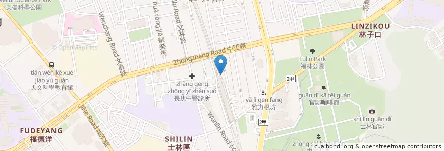 Mapa de ubicacion de 台南碗糕 en Tayvan, 新北市, Taipei, 士林區.
