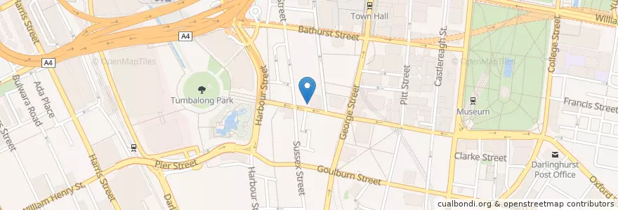 Mapa de ubicacion de D21 en Australie, Nouvelle Galles Du Sud, Council Of The City Of Sydney, Sydney.