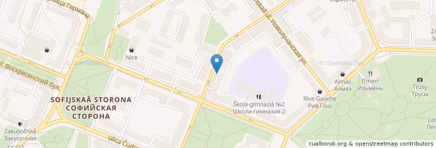 Mapa de ubicacion de Mycroft pub&restourant en Russland, Föderationskreis Nordwest, Oblast Nowgorod, Rajon Nowgorod, Городской Округ Великий Новгород.